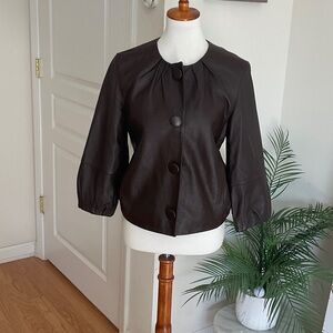 Live a Little Dark Brown Leather Jacket